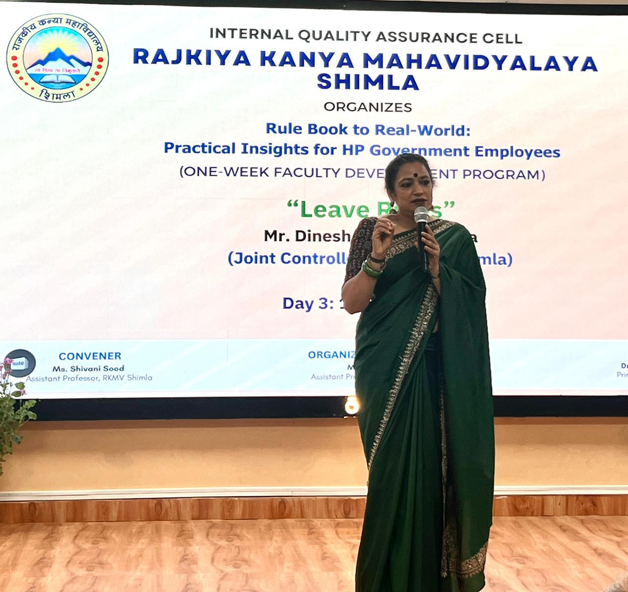 Rule Book to Real World: Practical Insights for HP Govt Employees’ Faculty Development Program at RKMV 16th June to 21st June