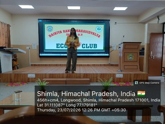 ECO CLUB INDUCTION PROGRAMME 23rd July 2026