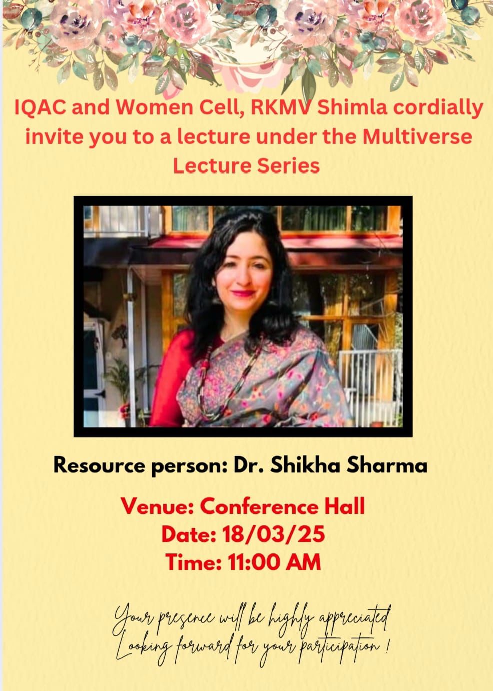 MULTIVERSE LECTURE ON SKIN HEALTH AND GROOMING :  March 18th, 2025 